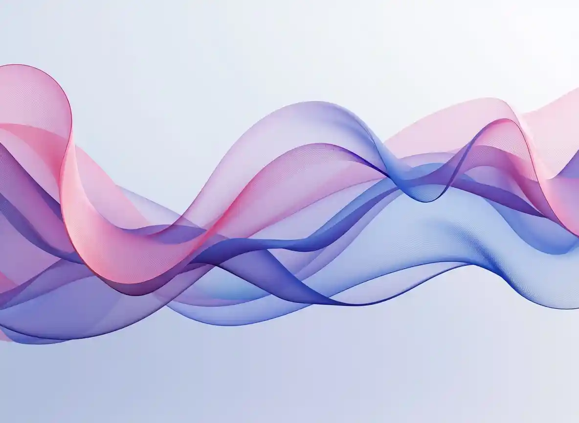 Flowing abstract shapes representing gentle body movement